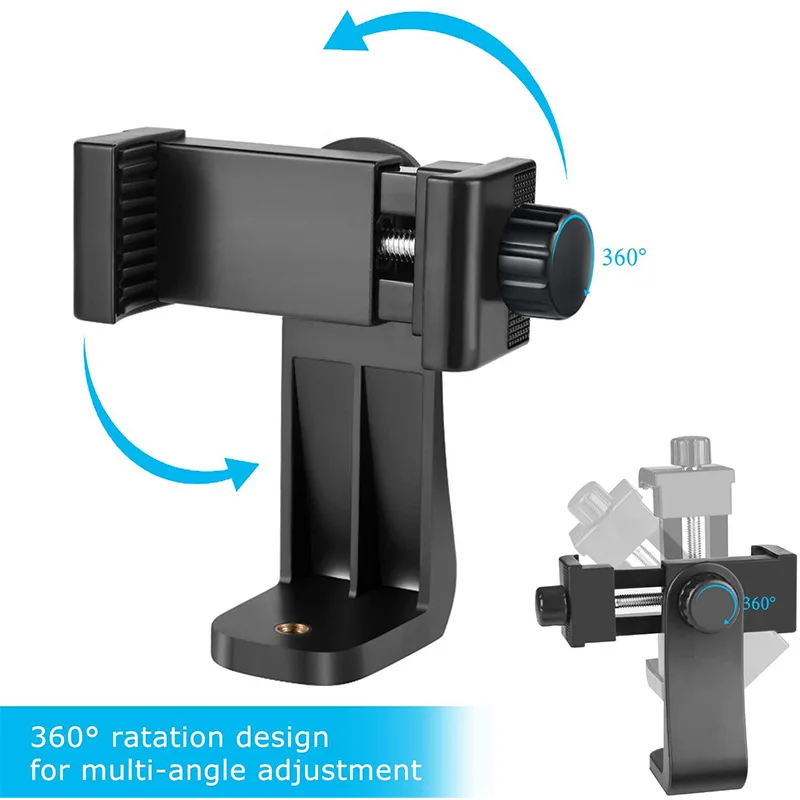 360 Degree Mobile Phone Clip Compatible With All 1/4 Screw Cellphone Holder Tripod Mount Desk Tripod Adapter For Samsung Iphone
360 Degree Mobile Phone Clip Compatible With All 1/4 Screw Cellphone Holder Tripod Mount Desk Tripod Adapter For Samsung Iphone