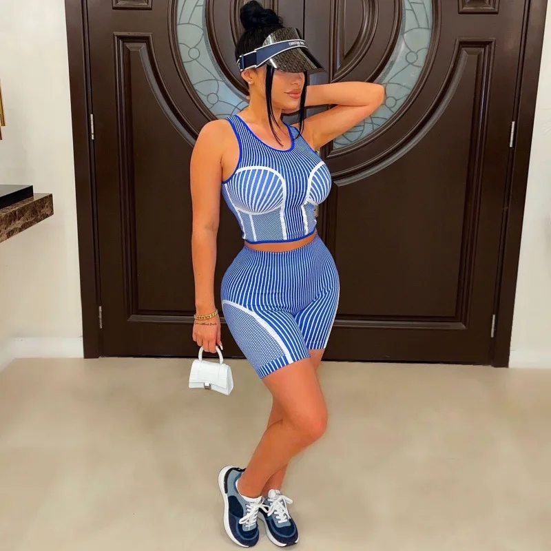Two Pieces Sets Short Set 2023 Women Sports Printing Vest Regulai Fit Sleeveless Round Neck Summer Ladies Outfit Sport
Two Pieces Sets Short Set 2023 Women Sports Printing Vest Regulai Fit Sleeveless Round Neck Summer Ladies Outfit Sport