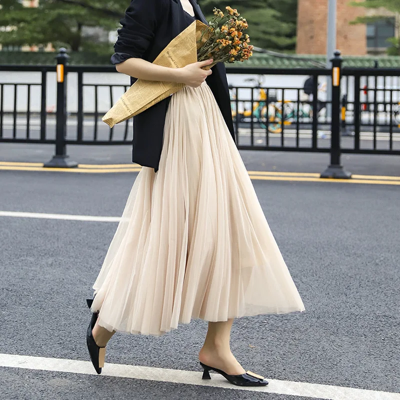 Fairy Skirt Multi-layer Gauze Skirt Female Summer And Autumn Commuting High Waist Thin Gauze Skirt A-line Skirt Pleated Skirt
Fairy Skirt Multi-layer Gauze Skirt Female Summer And Autumn Commuting High Waist Thin Gauze Skirt A-line Skirt Pleated Skirt