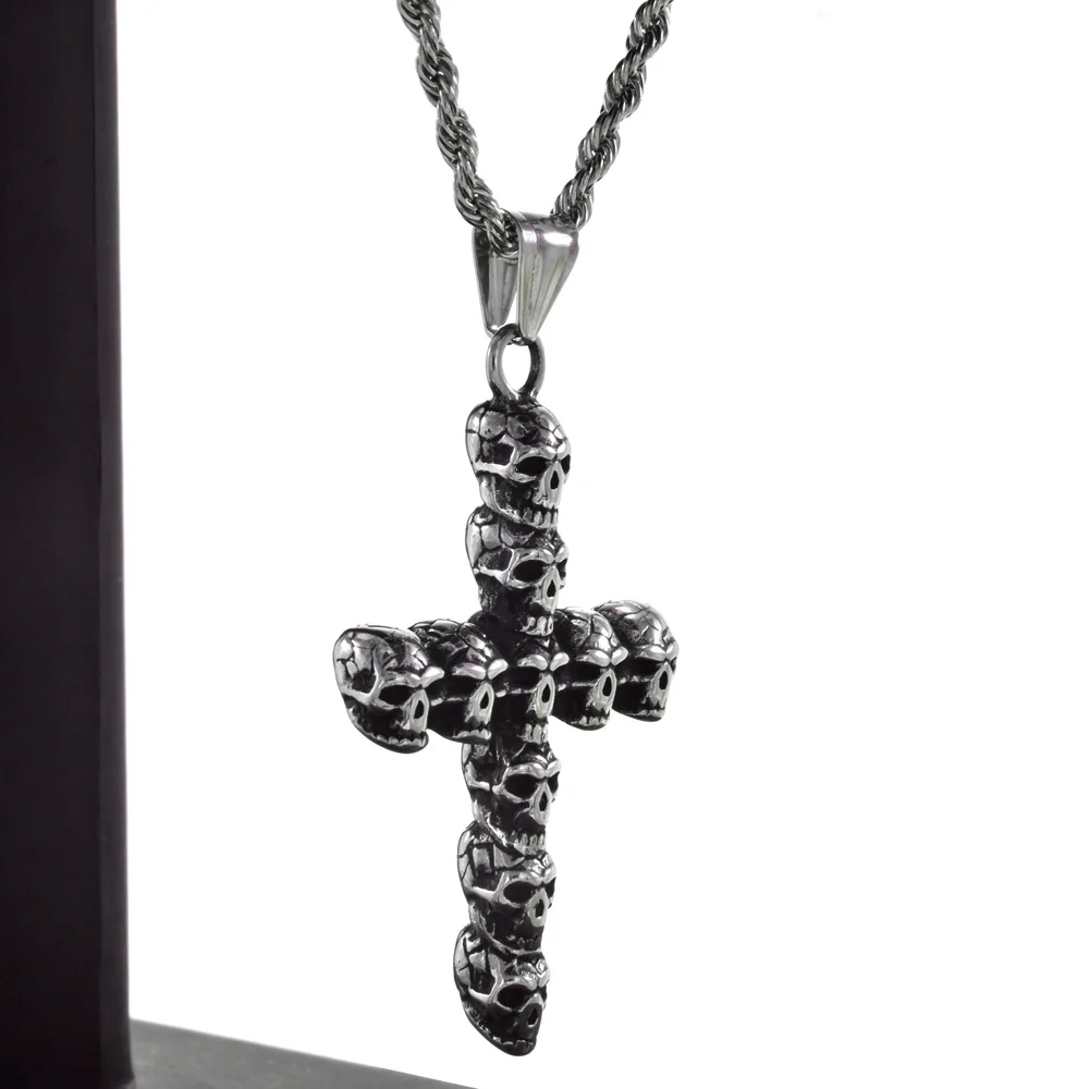 Skull Cross Pendant Necklace Stainless Steel Pendant Necklace Gothic Style Jewelry Accessories Trendy Skeleton Halloween Gift
Skull Cross Pendant Necklace Stainless Steel Pendant Necklace Gothic Style Jewelry Accessories Trendy Skeleton Halloween Gift