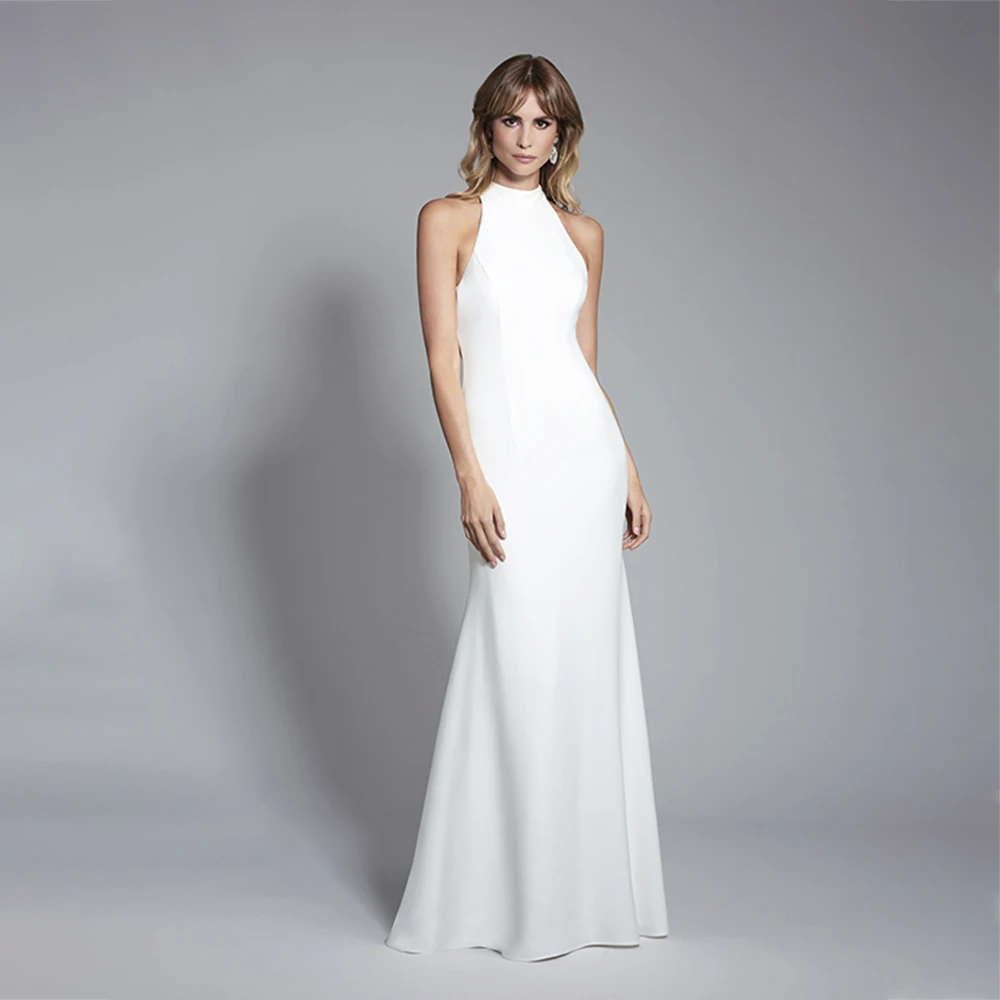 UETEEY Morden Wedding Dress High Neck Sexy Sleeveless Mermaid Bride Gown Backless Sweep Train Vestido De Novia 2022
UETEEY Morden Wedding Dress High Neck Sexy Sleeveless Mermaid Bride Gown Backless Sweep Train Vestido De Novia 2022