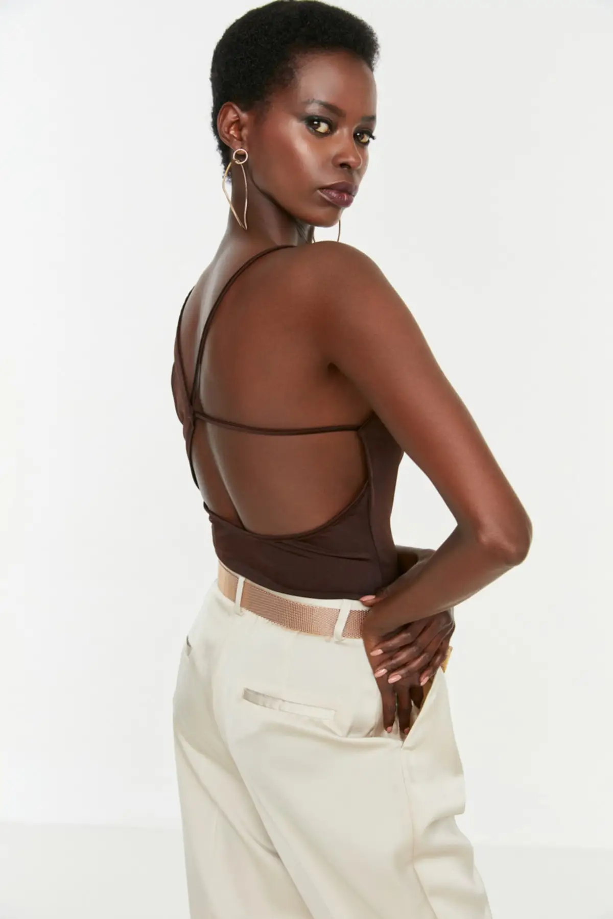 Women's Bodysuit Dark Brown Back Detailed Rompers Jumpsuits Sexy Sheath Skinny Summer Streetwear Outfits Overalls
Women's Bodysuit Dark Brown Back Detailed Rompers Jumpsuits Sexy Sheath Skinny Summer Streetwear Outfits Overalls