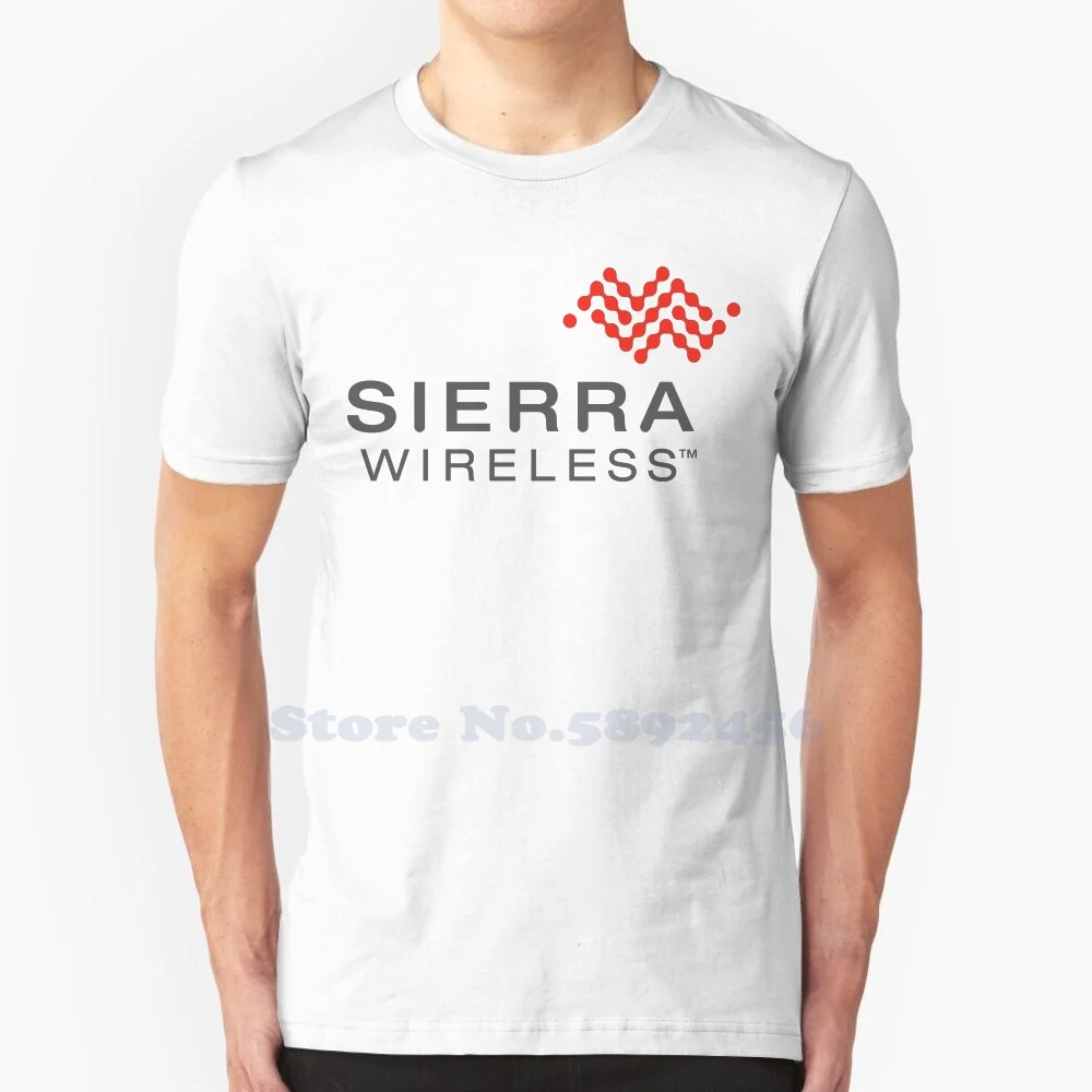 

Повседневная Уличная футболка Sierra Wireless с принтом логотипа, футболка из 100% хлопка с графическим рисунком