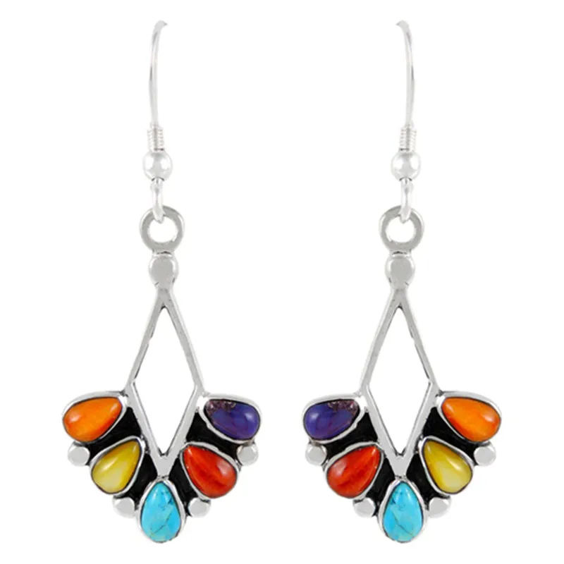 Vintage Drop Shape Multicolour Stone Dangle Earrings for Women Ethnic Jewelry Retro Metal Square Personality Earrings
Vintage Drop Shape Multicolour Stone Dangle Earrings for Women Ethnic Jewelry Retro Metal Square Personality Earrings