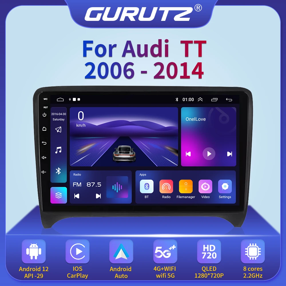 Android 12 For Audi TT MK2 8J 2006 - 2014 Car Radio Stereo Multimedia Autoradio Carplay Screen GPS RDS DSP WIFI No 2Din DVD 4G 
Android 12 For Audi TT MK2 8J 2006 - 2014 Car Radio Stereo Multimedia Autoradio Carplay Screen GPS RDS DSP WIFI No 2Din DVD 4G