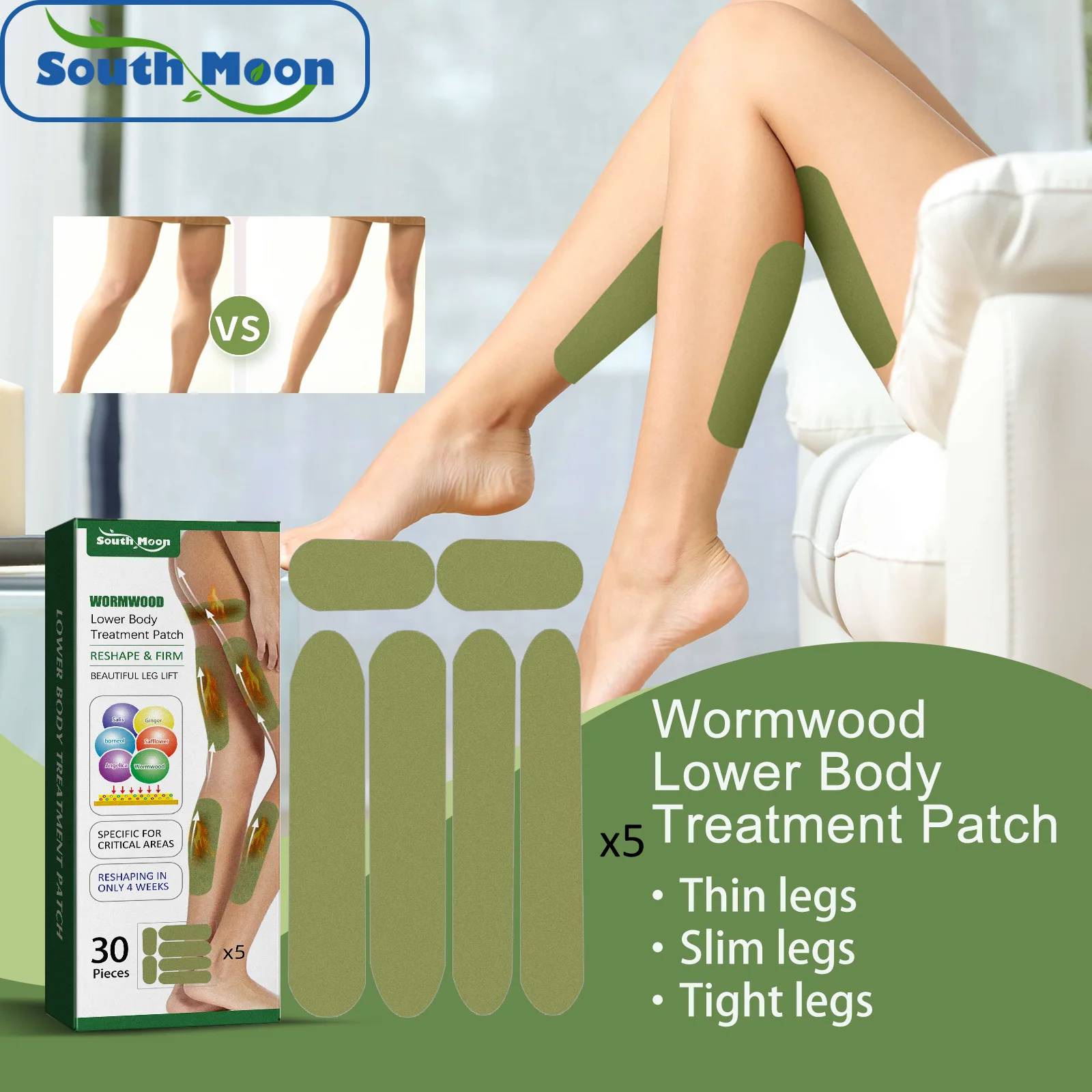 30Pcs Disposable Wormwood Leg Lift Stickers Thigh Tapes Body Care Weight Loss Fat Burning Slimming Leg Waist Shaping Sticker
30Pcs Disposable Wormwood Leg Lift Stickers Thigh Tapes Body Care Weight Loss Fat Burning Slimming Leg Waist Shaping Sticker