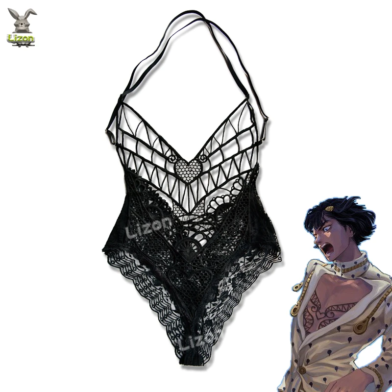 JoJo's Bizarre Adventure Cosplay Bruno Bucciarati Black Lace Bodysuit Inside Women Men Sexy Lace Underwear Nightdress
JoJo's Bizarre Adventure Cosplay Bruno Bucciarati Black Lace Bodysuit Inside Women Men Sexy Lace Underwear Nightdress