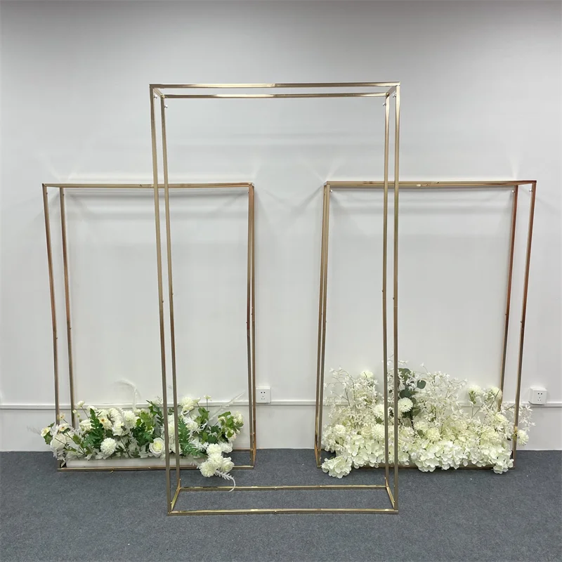 Wedding Arch Frame Party Backdrop Gold Square Frame Wrought Iron Shelves Rectangular Flower Stands Screen Ornaments
Wedding Arch Frame Party Backdrop Gold Square Frame Wrought Iron Shelves Rectangular Flower Stands Screen Ornaments