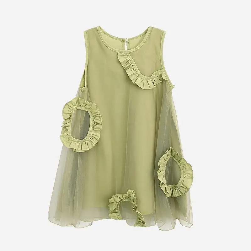 Girls' Skirt 2022 Summer Dress New Sleeveless Mesh Vest Dress Medium and Large Children Baby Girls' Fashion Dress
Girls' Skirt 2022 Summer Dress New Sleeveless Mesh Vest Dress Medium and Large Children Baby Girls' Fashion Dress