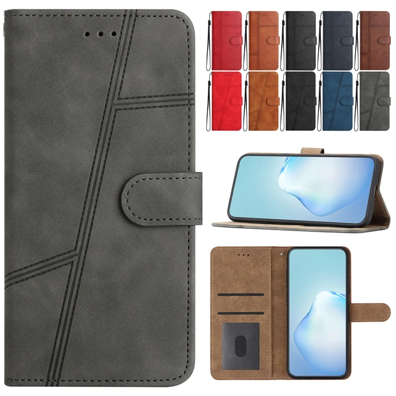 

Leather Flip Wallet Case For Xiaomi 13 Pro Mi 12 Lite 12T 11T C40 RedMi A1 10A 10C 9A 9C Note 11 11S 10 10T 9T 8T Protect Cover