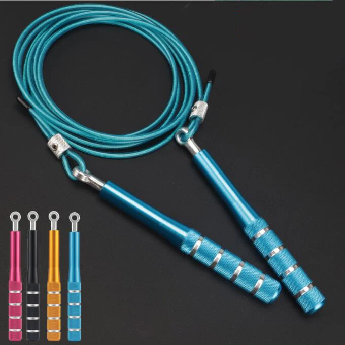 

weighted speed jump rope Fitness Adjustable Self-Locking Cables Crossfit Removable Load Block Skipping with Tangle-Free Workout
