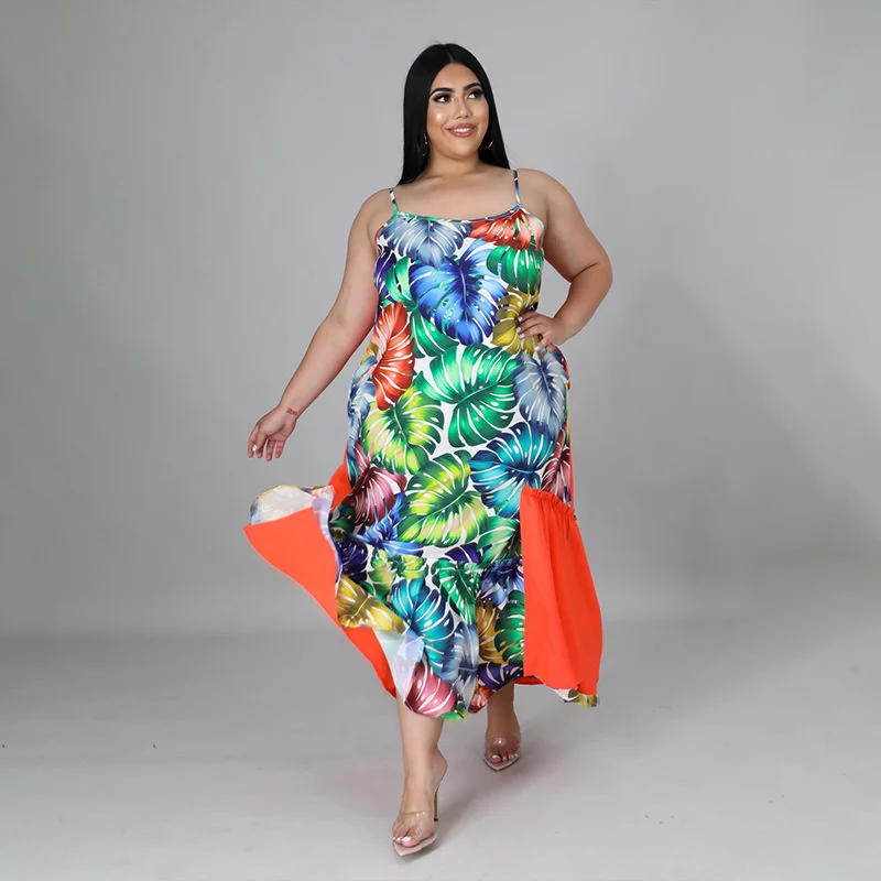 Plus Size 2023 Women's Summer Fashion New Loose Contrast Color Temperament Print Splice Casual Strap Dress
Plus Size 2023 Women's Summer Fashion New Loose Contrast Color Temperament Print Splice Casual Strap Dress
