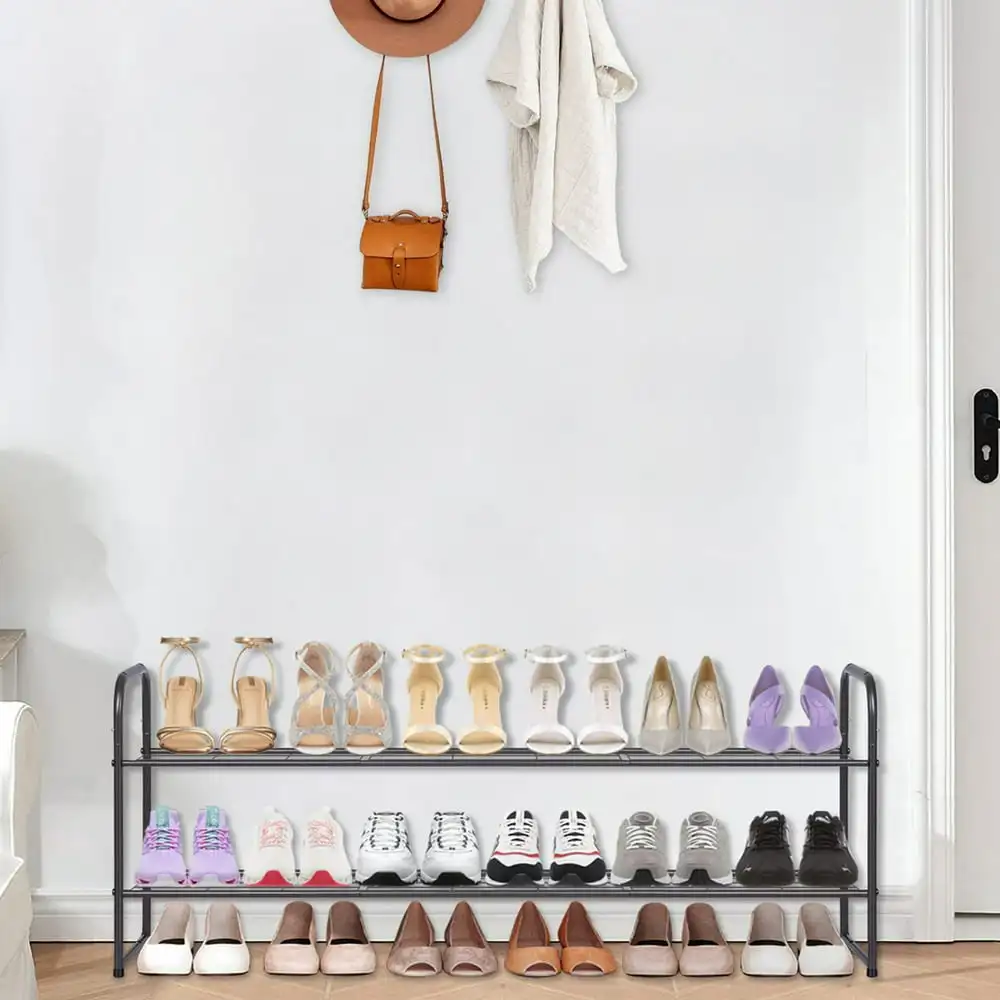 POPTOP 2 Tier Metal Long Shoe Rack Wire Grid Stackable Shoe Shelf Wide Shoe Organizer for Closet Entryway Storage 18 Pairs Men S
POPTOP 2 Tier Metal Long Shoe Rack Wire Grid Stackable Shoe Shelf Wide Shoe Organizer for Closet Entryway Storage 18 Pairs Men S