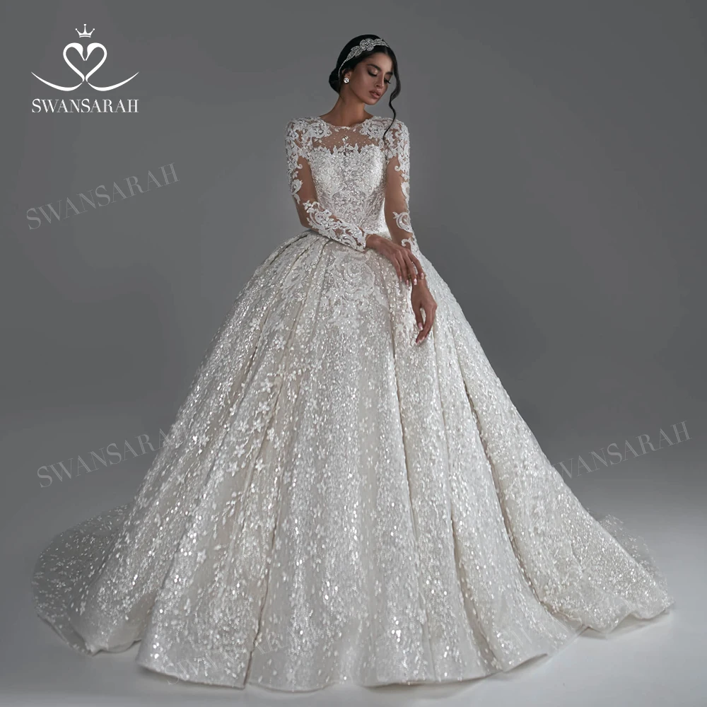 Long Sleeve Ball Gown Wedding Dress 2023 Gorgeous Beaded Court Train Princess Bride SwanSarah N436 Plus Size Vestido De Novia
Long Sleeve Ball Gown Wedding Dress 2023 Gorgeous Beaded Court Train Princess Bride SwanSarah N436 Plus Size Vestido De Novia