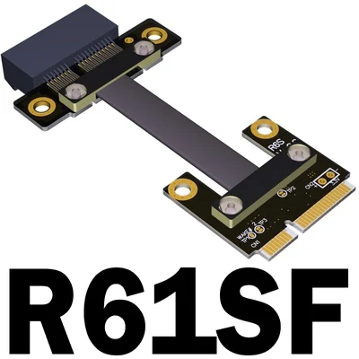 Mini PCIe WiFi wireless network card interface extension cable to PCI-E x1 R61SF welding power cable 
Mini PCIe WiFi wireless network card interface extension cable to PCI-E x1 R61SF welding power cable