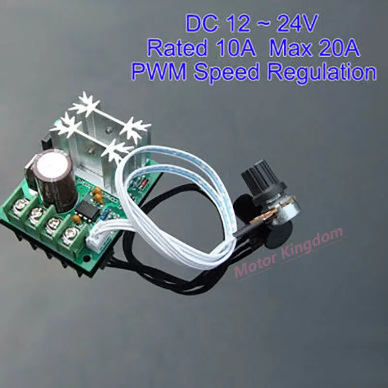 DC 12V-24V 15V 18V 10A High Power PWM DC Brush Motor Speed Controller Regulator Switch for 795/785/775/555/550 Motor
DC 12V-24V 15V 18V 10A High Power PWM DC Brush Motor Speed Controller Regulator Switch for 795/785/775/555/550 Motor