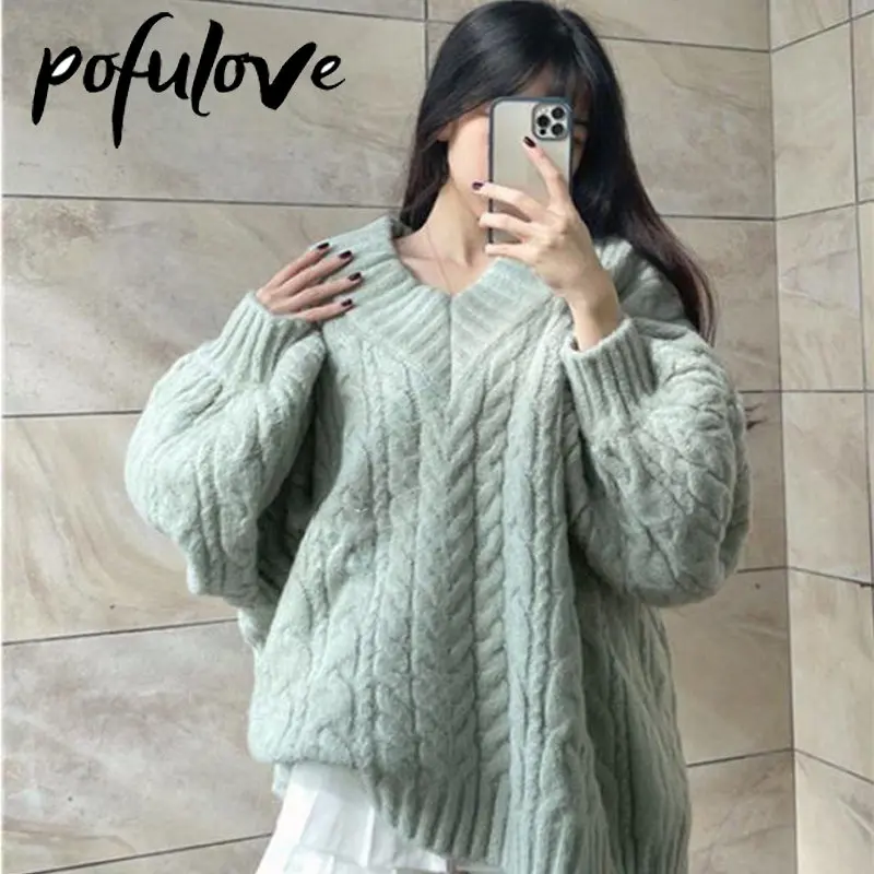 Women's Sweater Fashion Loose V-neck Pullover Korean Version Long Sleeve Simple Knitwear 2022 Autumn and Winter New Women's Top
Women's Sweater Fashion Loose V-neck Pullover Korean Version Long Sleeve Simple Knitwear 2022 Autumn and Winter New Women's Top