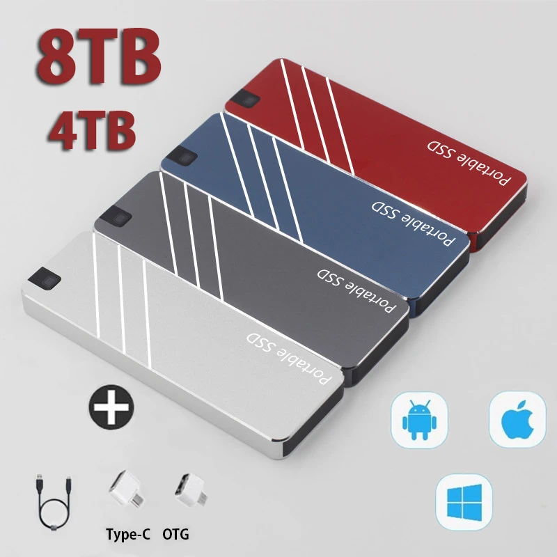 2022 Портативный внешний твердотельный накопитель Mini SSD Type-C/USB3.1, высокоскоростной 4 ТБ 8 ТБ 16 Тб, жесткий диск для ноутбука, жесткий диск
2022 Портативный внешний твердотельный накопитель Mini SSD Type-C/USB3.1, высокоскоростной 4 ТБ 8 ТБ 16 Тб, жесткий диск для ноутбука, жесткий диск