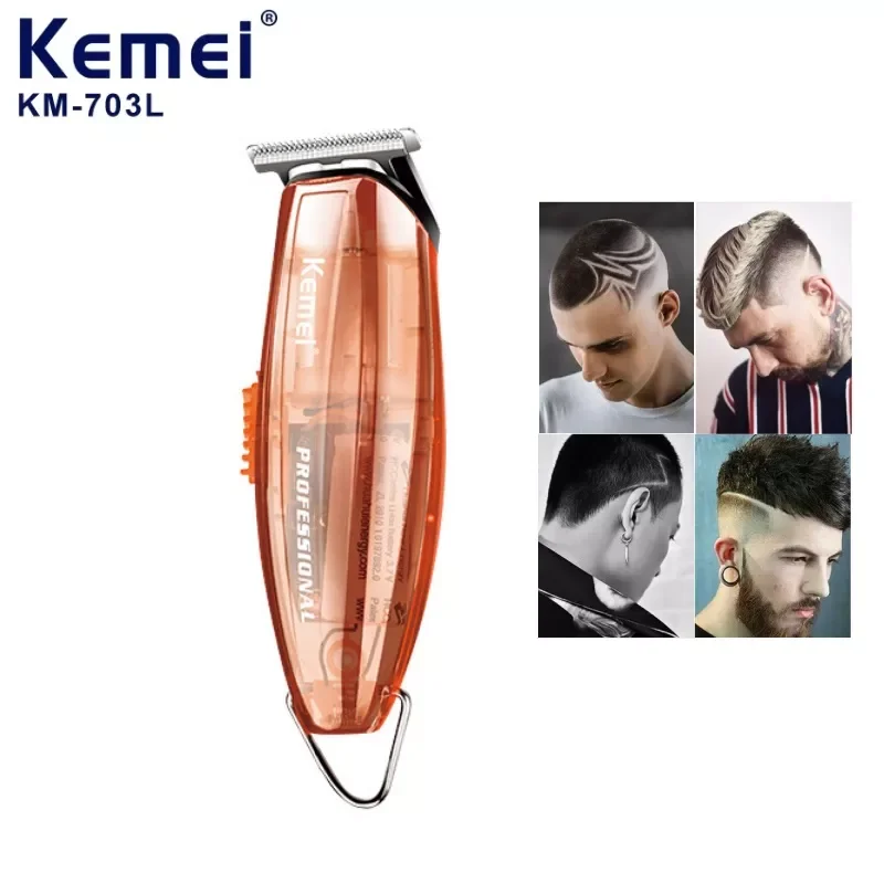 2021 Kemei New Model KM-703L Rechargeable Hair Cutting Machine Hair Clippers Trimmer Transparent Barber Cover 750mAh
2021 Kemei New Model KM-703L Rechargeable Hair Cutting Machine Hair Clippers Trimmer Transparent Barber Cover 750mAh