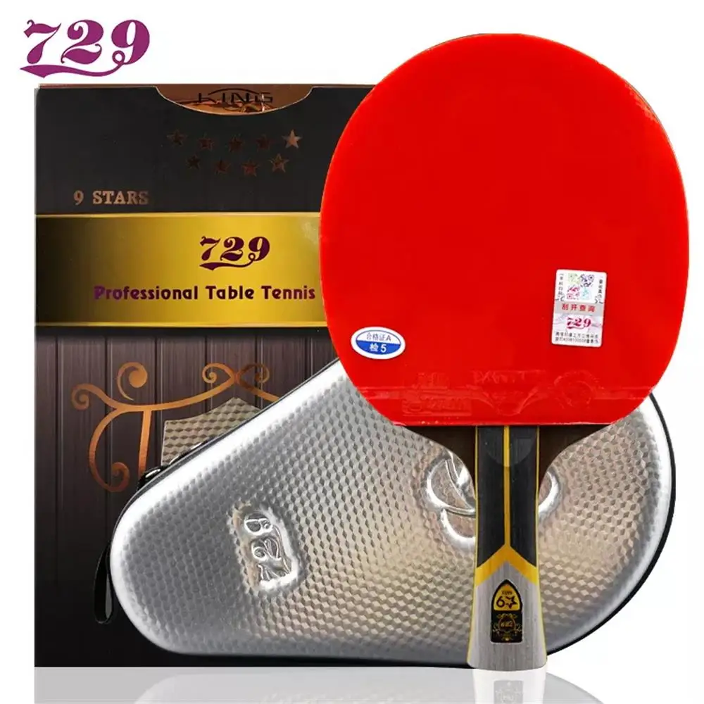 729 King 9 Star Table Tennis Racket Carbon Ping Pong Paddle High Sticky Pips-in Pingpong Bat with Bag Friendship
729 King 9 Star Table Tennis Racket Carbon Ping Pong Paddle High Sticky Pips-in Pingpong Bat with Bag Friendship