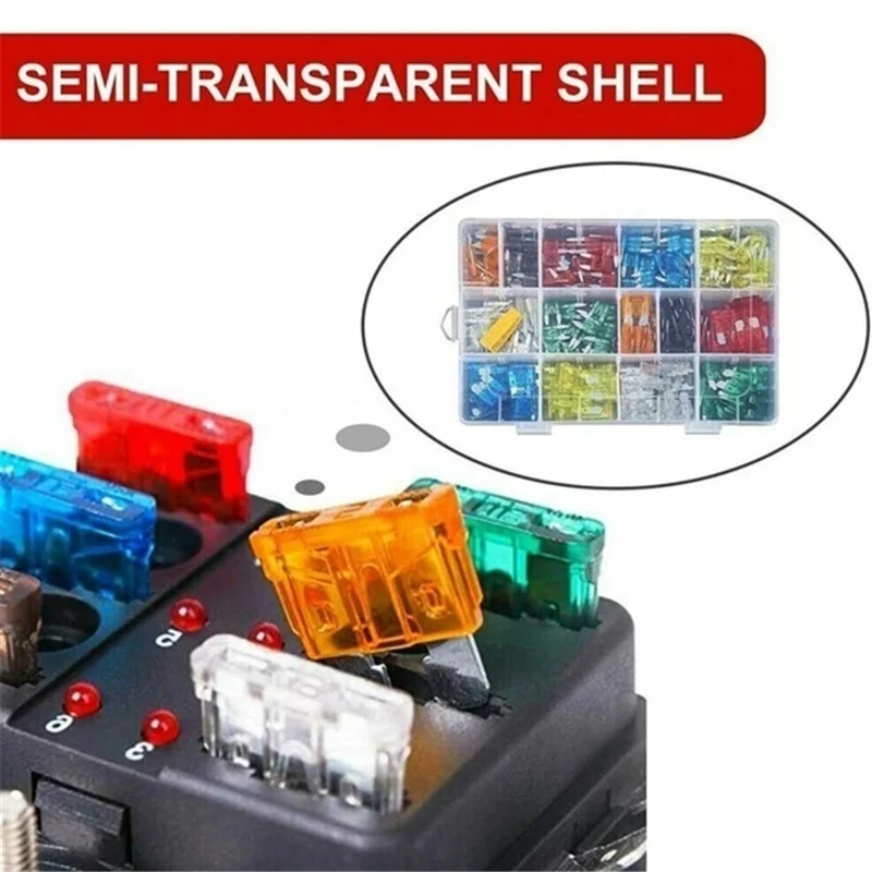 120/300pcs Car Mini Fuse Auto/Truck Mini Automotive Fuses 5/7/10/15/20/25/30A Small Size Fuse Set with Plastic Box Accessories
120/300pcs Car Mini Fuse Auto/Truck Mini Automotive Fuses 5/7/10/15/20/25/30A Small Size Fuse Set with Plastic Box Accessories