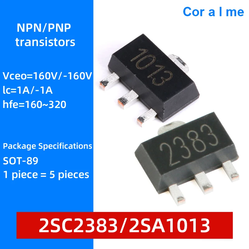 10pcs 2SC2383 2SA1013 SMD Original 2383 NPN Transistor 160V/-160V 1A/-1A SMD Transistor
10pcs 2SC2383 2SA1013 SMD Original 2383 NPN Transistor 160V/-160V 1A/-1A SMD Transistor