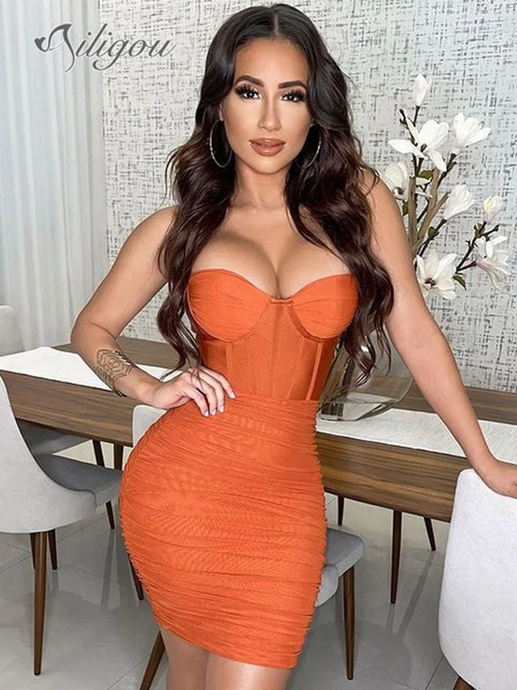 Ailigou 2022 Summer New Women Dress Spaghetti Belt Mesh Sexy Dress Mini Nightclub Party Tight Bandage Dress Vestidos Fashion
Ailigou 2022 Summer New Women Dress Spaghetti Belt Mesh Sexy Dress Mini Nightclub Party Tight Bandage Dress Vestidos Fashion