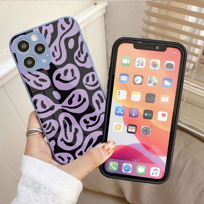 Чехол со смайликом для телефона IPhone 14 13 12 11 Pro Max X XR XS 8 7 Plus, цветной чехол из жидкого стекла
Чехол со смайликом для телефона IPhone 14 13 12 11 Pro Max X XR XS 8 7 Plus, цветной чехол из жидкого стекла