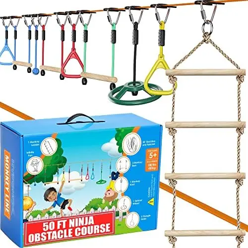 Warrior Obstacle Course for Kids up to 880 Lbs - 50 ft - 10 Durable Obstacles & Weatherproof | Obstacles Designed for Kids |
Warrior Obstacle Course for Kids up to 880 Lbs - 50 ft - 10 Durable Obstacles & Weatherproof | Obstacles Designed for Kids |