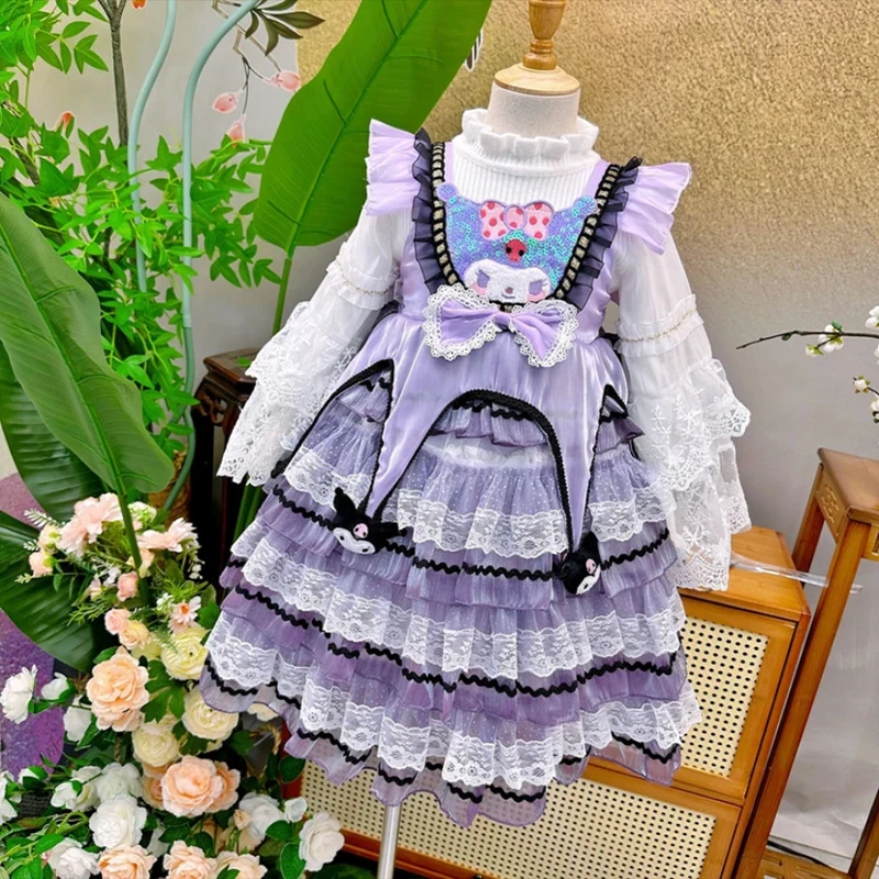 Kawaii Sanrios Kuromi Girl Autumn and Winter New Styles Lolita Mesh Dress Puffy Princess Dress Formal Dress Cos Birthday Party
Kawaii Sanrios Kuromi Girl Autumn and Winter New Styles Lolita Mesh Dress Puffy Princess Dress Formal Dress Cos Birthday Party