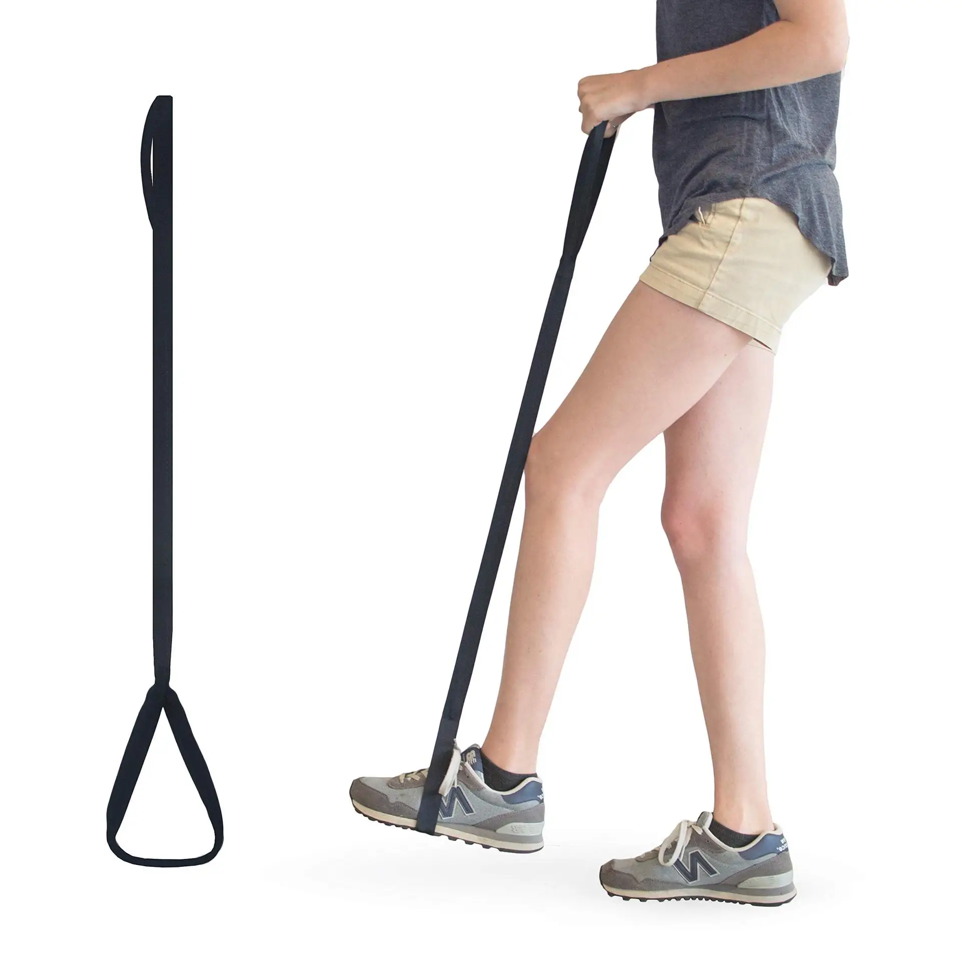 Rigid Leg Lifter, 35" Leg Strap with Webbed Loops for Hand and Foot, Easy to Use Leg Lift Assist & Riser
Rigid Leg Lifter, 35" Leg Strap with Webbed Loops for Hand and Foot, Easy to Use Leg Lift Assist & Riser