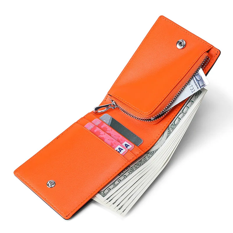 Новый мужской кошелек для кредитных карт кожаный короткий Мужской кошелек с металлическим зажимом кошелек контрастных цветов короткий RFID ... 
Новый мужской кошелек для кредитных карт кожаный короткий Мужской кошелек с металлическим зажимом кошелек контрастных цветов короткий RFID ...