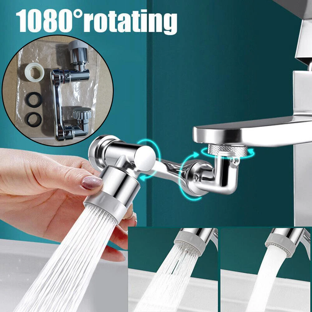 Bathroom Universal Rotatable Multifunctional Extension Tap Household Mechanical Arm 1080 Degree Flexible Kitchen Water Nozzle
Bathroom Universal Rotatable Multifunctional Extension Tap Household Mechanical Arm 1080 Degree Flexible Kitchen Water Nozzle
