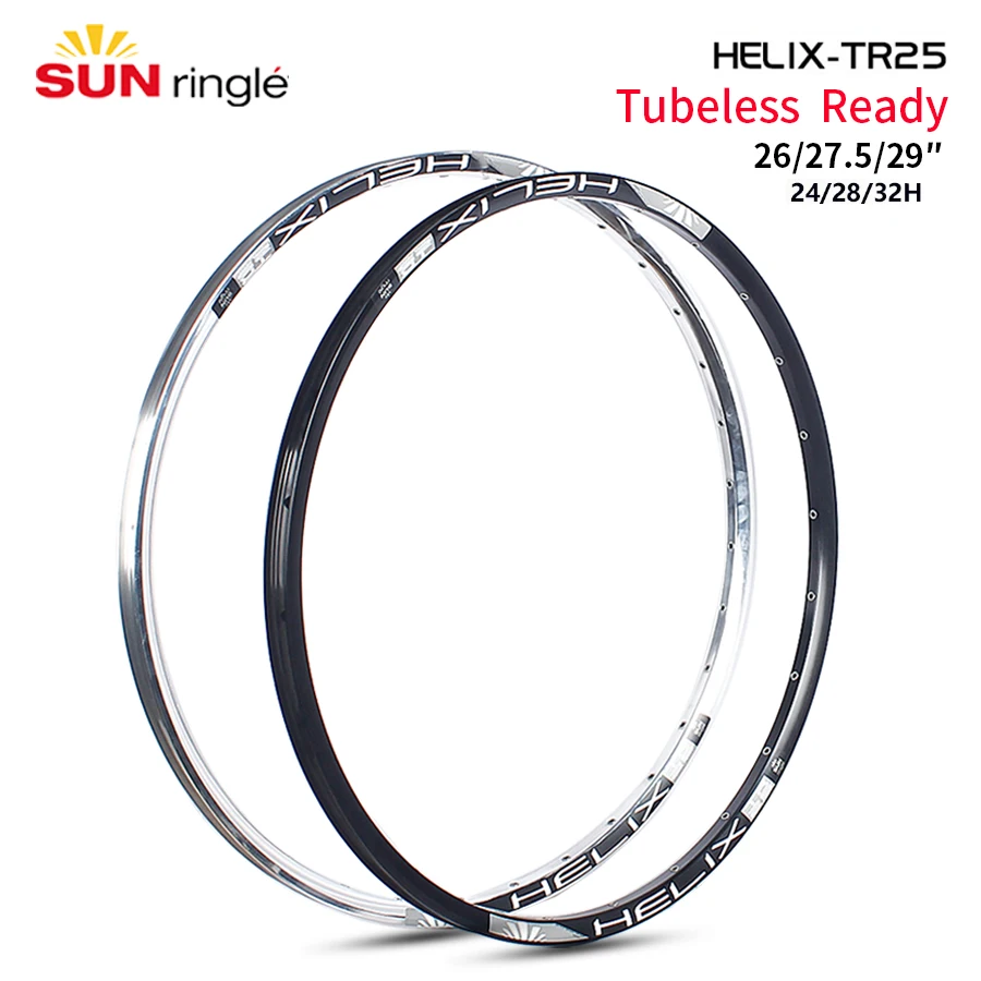 Sunringle HELIX Bicycle Rim TR25 26 27.5 29 inch 24 28 32Holes Mountain Bike Bicicletta Circle TUBELESS READY for XC TRAIL
Sunringle HELIX Bicycle Rim TR25 26 27.5 29 inch 24 28 32Holes Mountain Bike Bicicletta Circle TUBELESS READY for XC TRAIL