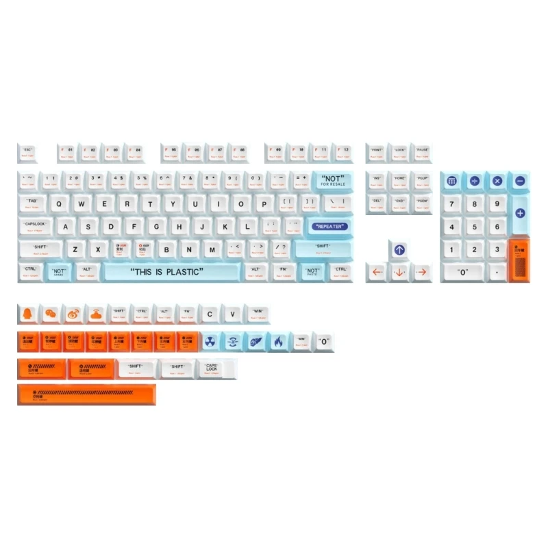 

135 Keycaps PBT Dye-Sublimated Keycap Mechanical Keyboard XDA Profile Keycap for 61/68/75/84/87/89/96/98/100/104/108