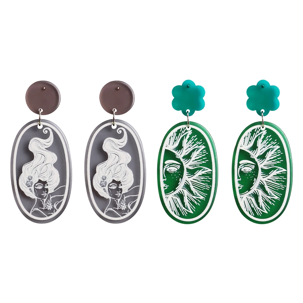 Bohemian Geometric Oval Figure Printing Acrylic Drop Earrings For Women Resin Green Dangle Earrings Fashion Jewelry Accessories
Bohemian Geometric Oval Figure Printing Acrylic Drop Earrings For Women Resin Green Dangle Earrings Fashion Jewelry Accessories