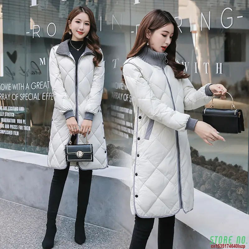 Parkas Autumn Winter New Korean Down Cotton Women Long Coat Warm Plus Size Loose Outwear Stand Collar Winter Jackets
Parkas Autumn Winter New Korean Down Cotton Women Long Coat Warm Plus Size Loose Outwear Stand Collar Winter Jackets