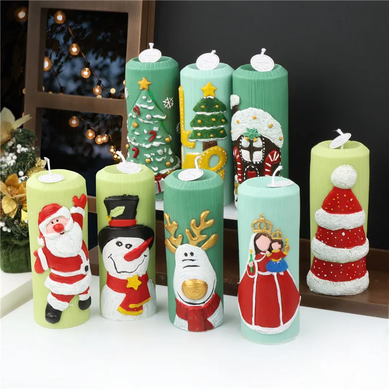 Nordic Santa Claus Snowman Pillar Candle Mold Elk Christmas Tree Aromatherapy Gypsum Baking Mould Home Decor DIY Handmade Gifts
Nordic Santa Claus Snowman Pillar Candle Mold Elk Christmas Tree Aromatherapy Gypsum Baking Mould Home Decor DIY Handmade Gifts