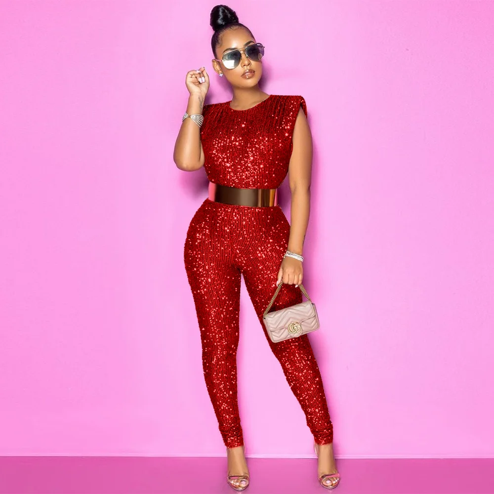 Party Sequin Jumpsuit Solid Color Meridian Sleeves Evening Party Sexy Kim Kardashian Style Nightclub Fashion Summer 2022 New
Party Sequin Jumpsuit Solid Color Meridian Sleeves Evening Party Sexy Kim Kardashian Style Nightclub Fashion Summer 2022 New