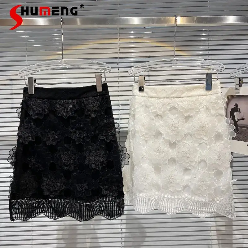 2022 Summer New Sweet Mesh Three-Dimensional Flower White Hip Short Skirt Women High Waist Lace A- Line Mini Skirt Office Faldas
2022 Summer New Sweet Mesh Three-Dimensional Flower White Hip Short Skirt Women High Waist Lace A- Line Mini Skirt Office Faldas