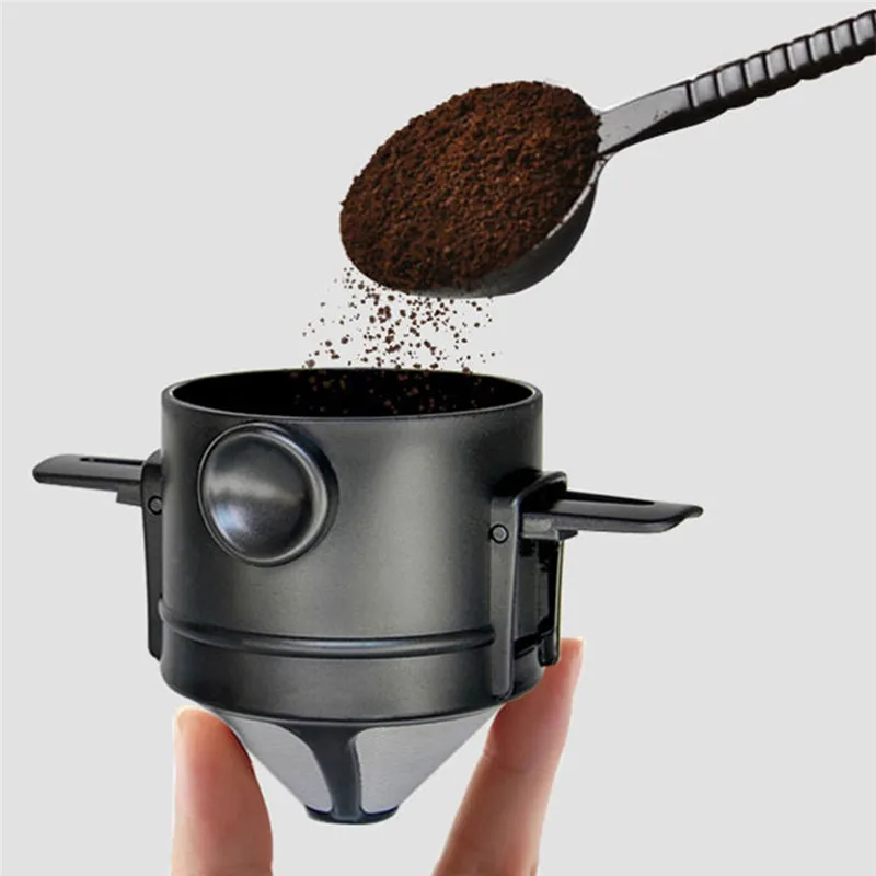 Reusable Stainless Steel Coffee Filter Portable Drip Coffee Tea Holder Funnel Tea Infuser Practical Tea Craft Tool
Reusable Stainless Steel Coffee Filter Portable Drip Coffee Tea Holder Funnel Tea Infuser Practical Tea Craft Tool