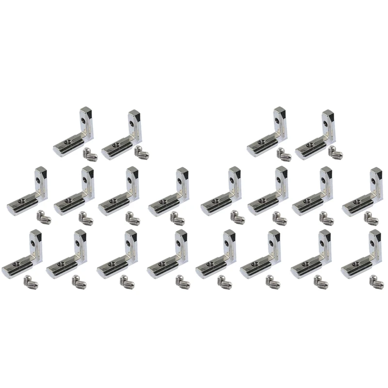 40Pcs T Slot L-Shape Interior Inside Corner Connector Joint Bracket For Aluminum Extrusion Profile 2020 Series Slot 6Mm 
40Pcs T Slot L-Shape Interior Inside Corner Connector Joint Bracket For Aluminum Extrusion Profile 2020 Series Slot 6Mm