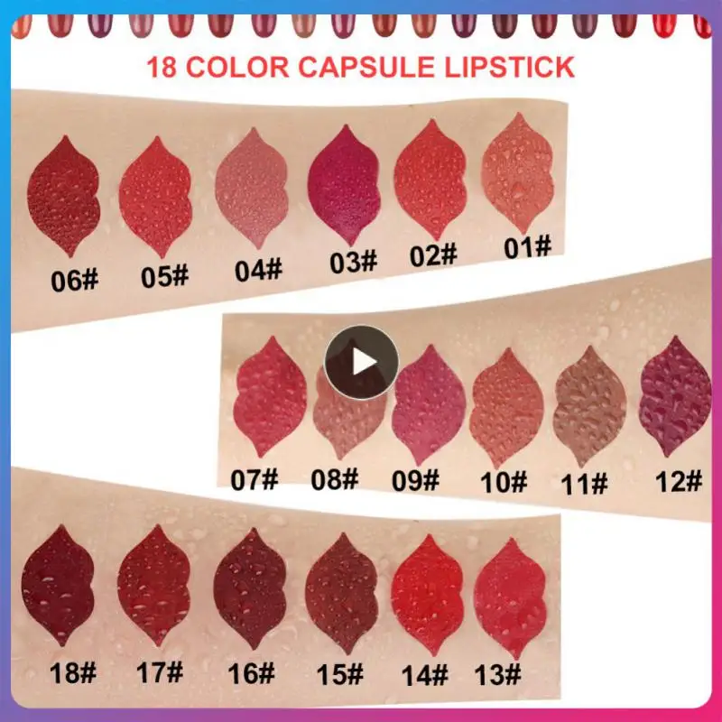 18 Color Mini Capsule Lipstick Kit Waterproof Nonstick Cup Velvet Matte Lip Stick Easy To Color Lip Gloss Fashion Make Up Set
18 Color Mini Capsule Lipstick Kit Waterproof Nonstick Cup Velvet Matte Lip Stick Easy To Color Lip Gloss Fashion Make Up Set