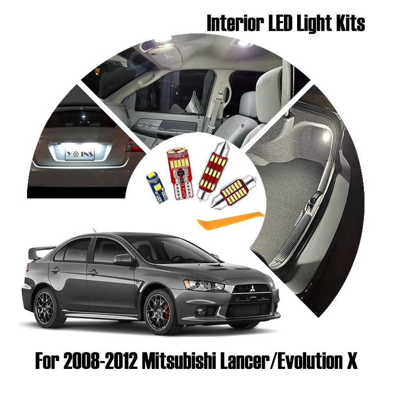 6 Bulbs for Mitsubishi Lancer or Evolution X 2008 2009 2010 2011 2012 Car Interior Light Auto Dome Map Trunk License Plate Lamp
6 Bulbs for Mitsubishi Lancer or Evolution X 2008 2009 2010 2011 2012 Car Interior Light Auto Dome Map Trunk License Plate Lamp