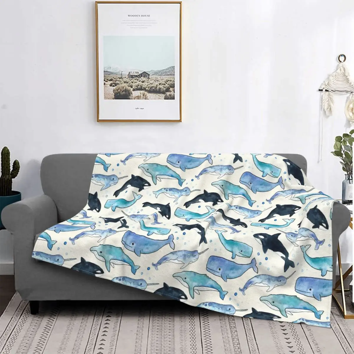 Whales Orcas and Narwhals Throw Blanket, Soft Cozy Luxury Bed Blanket Microfiber Fleece Blanket All Season Lightweight Throw
Whales Orcas and Narwhals Throw Blanket, Soft Cozy Luxury Bed Blanket Microfiber Fleece Blanket All Season Lightweight Throw