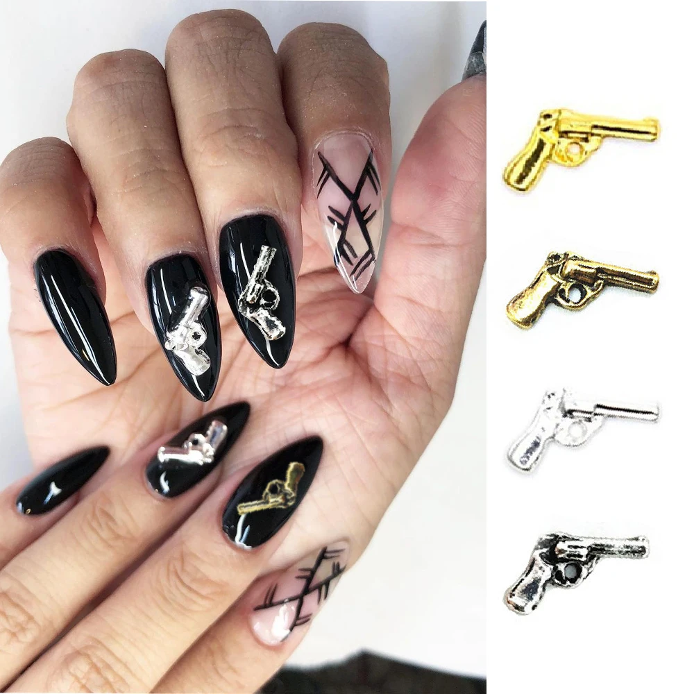 20 Pieces/Pack of Nail Supplies Luxury Gold and Silver Pistol Shaped Metal Alloy 3D Gun Nail Charms Retro DIY Nail Art Accessory
20 Pieces/Pack of Nail Supplies Luxury Gold and Silver Pistol Shaped Metal Alloy 3D Gun Nail Charms Retro DIY Nail Art Accessory