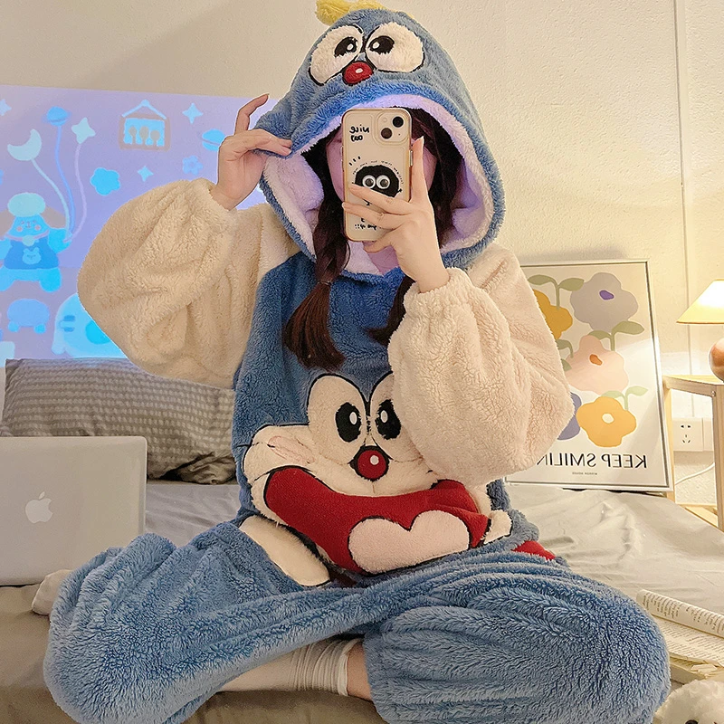 Kigurumis Winter Thicken Women Pajamas Jumpsuits Onesie Femme Sleepwear Korean Anime Cartoon Cat Onesie Plush Soft Warm Pyjamas
Kigurumis Winter Thicken Women Pajamas Jumpsuits Onesie Femme Sleepwear Korean Anime Cartoon Cat Onesie Plush Soft Warm Pyjamas