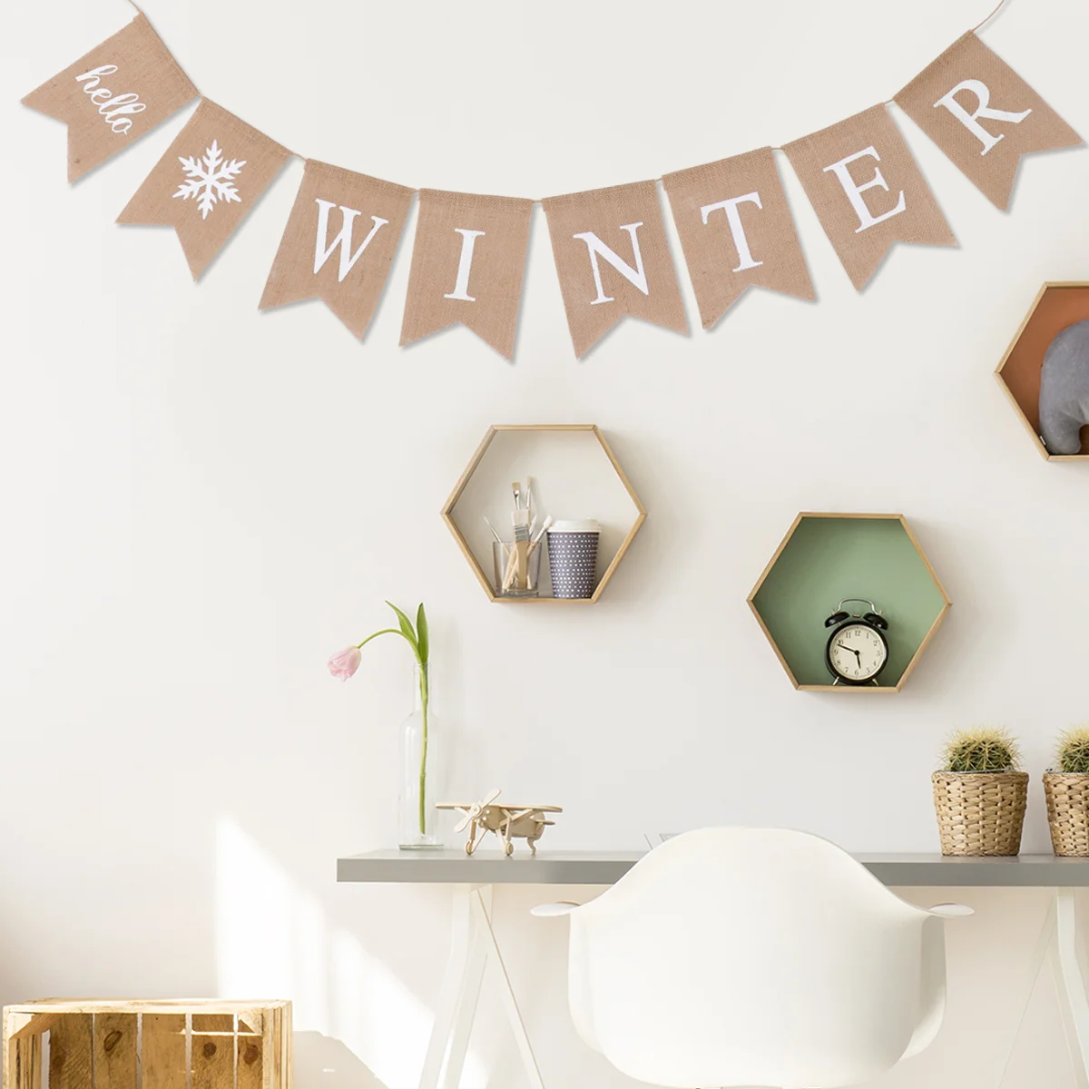 Wall Hanging Decor Winter Bunting Party Garland Linen Banner Christmas Tree Bride Pennants fabric children's room
Wall Hanging Decor Winter Bunting Party Garland Linen Banner Christmas Tree Bride Pennants fabric children's room