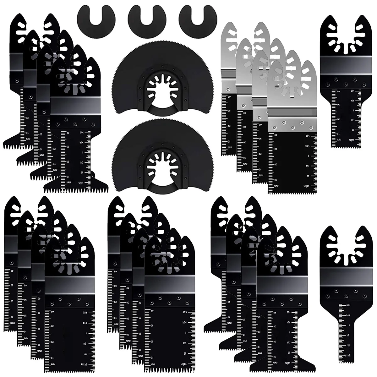 27pcs Multitool Blades Heavy Duty Oscillating Saw Blades Quick Release HCS Blades High Precision Fast Cutting Saw Blades
27pcs Multitool Blades Heavy Duty Oscillating Saw Blades Quick Release HCS Blades High Precision Fast Cutting Saw Blades
