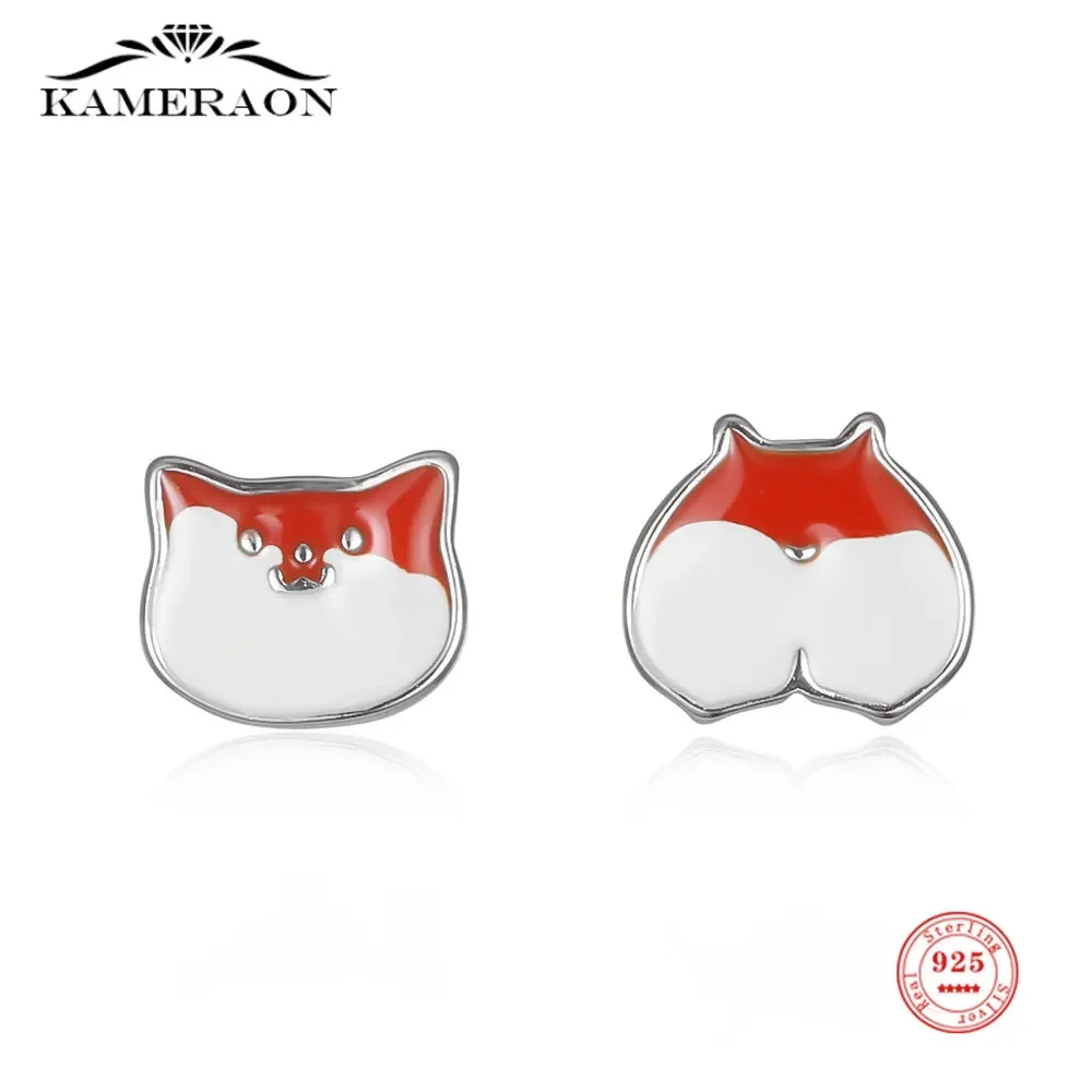 Asymmetric Little Fox Stud Earring Real 925 Silver for Women Girls Daughter Fashion Cute Enamel Fine Jewelry Gifts
Asymmetric Little Fox Stud Earring Real 925 Silver for Women Girls Daughter Fashion Cute Enamel Fine Jewelry Gifts